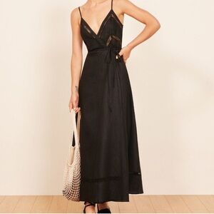Daria Black Reformation Linen Dress